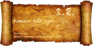 Kamasz Rózsa névjegykártya
